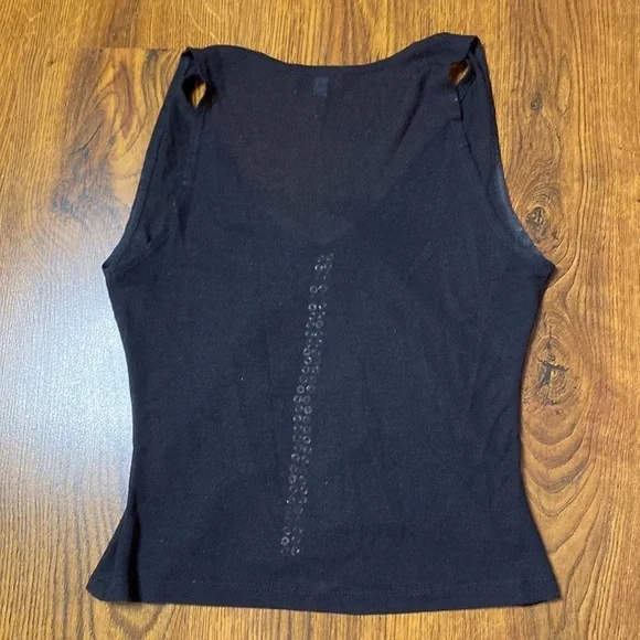 🌷 Bebe 🌷 Rhinestone Sheer Tank Top - Picture 4 of 5